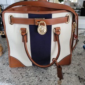 Michael Kors Hamilton Mono Stripe Handbag